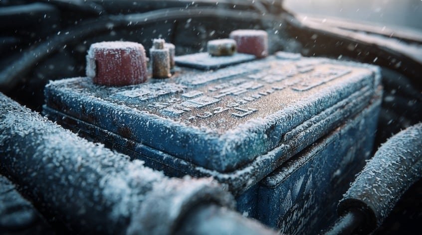 Разряженный аккумулятор в мороз