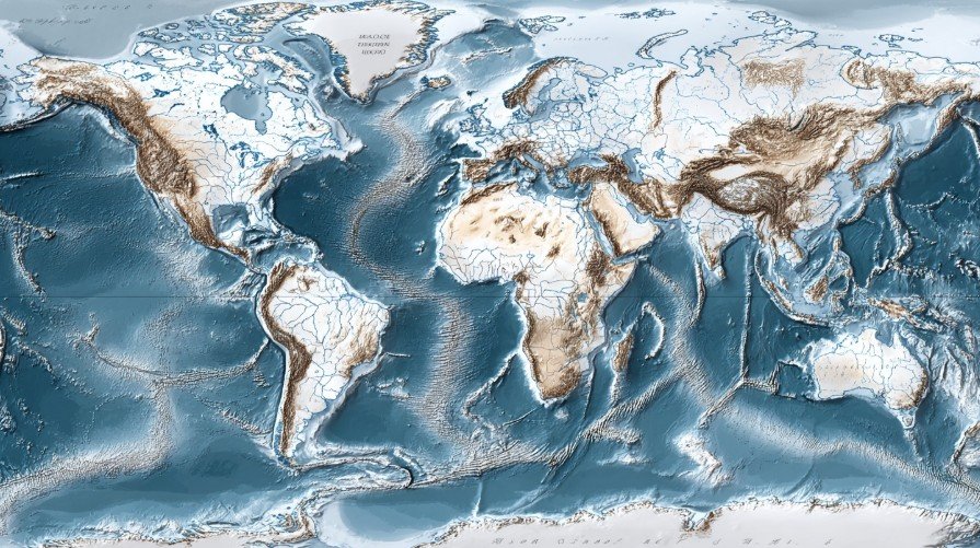 Карта Земли во время ледникового максимума
