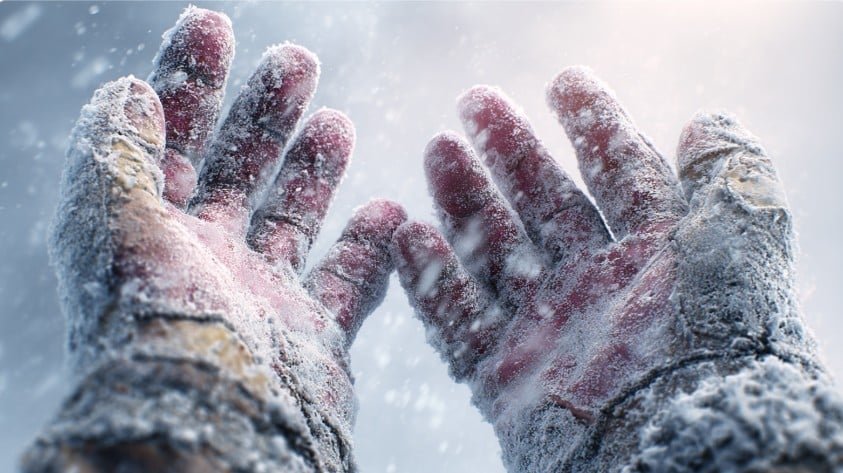 риск обморожения при внезапном морозе