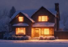 Тёплый дом зимой с защитой от холода