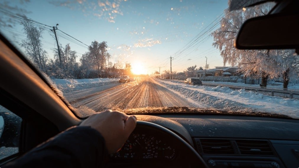 Утро без льда на автомобиле