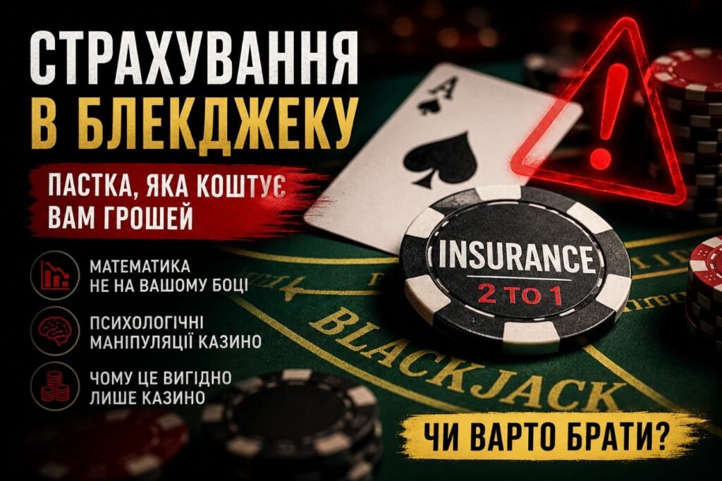 Страхування в блекджеку — приклад невигідної ставки з високою перевагою казино