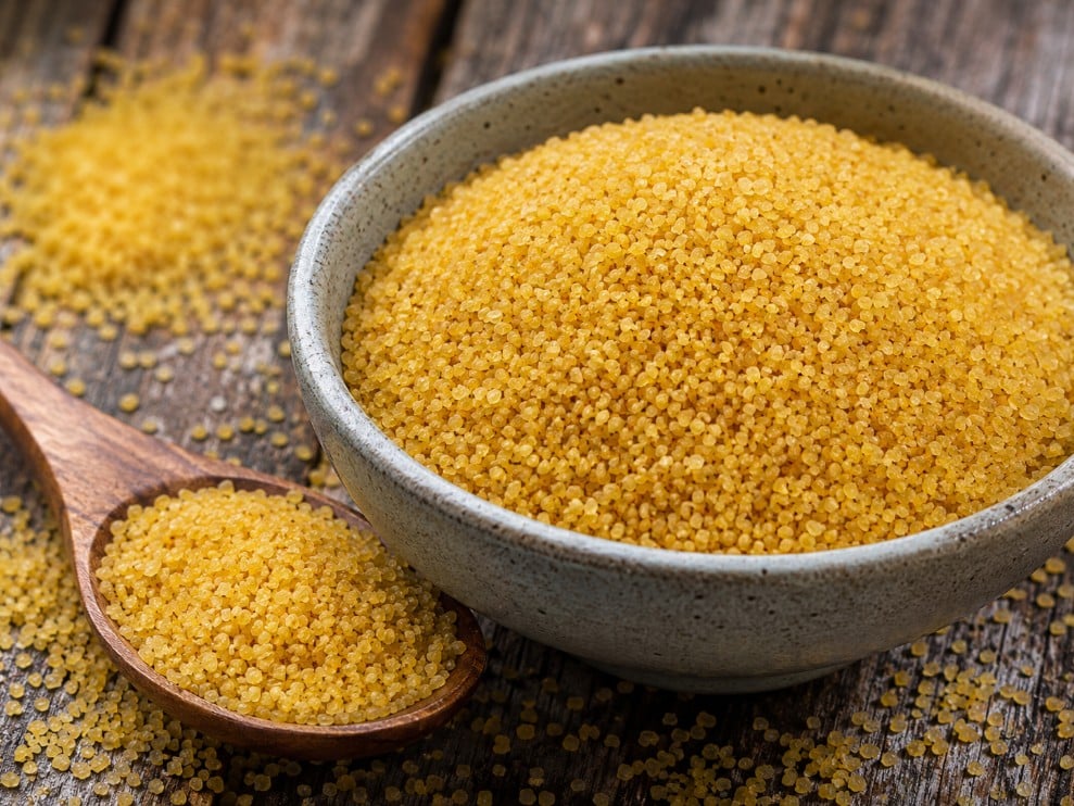Fine dry bulgur used for Turkish kisir salad