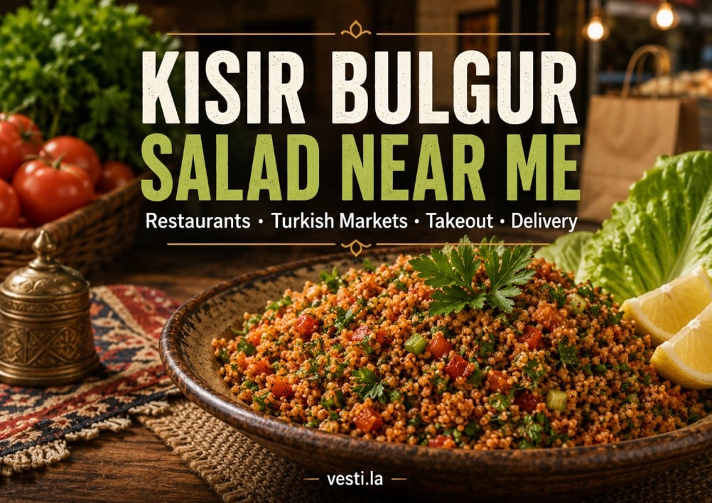 Kisir bulgur salad near me guide to restaurants, Turkish markets, takeout and delivery