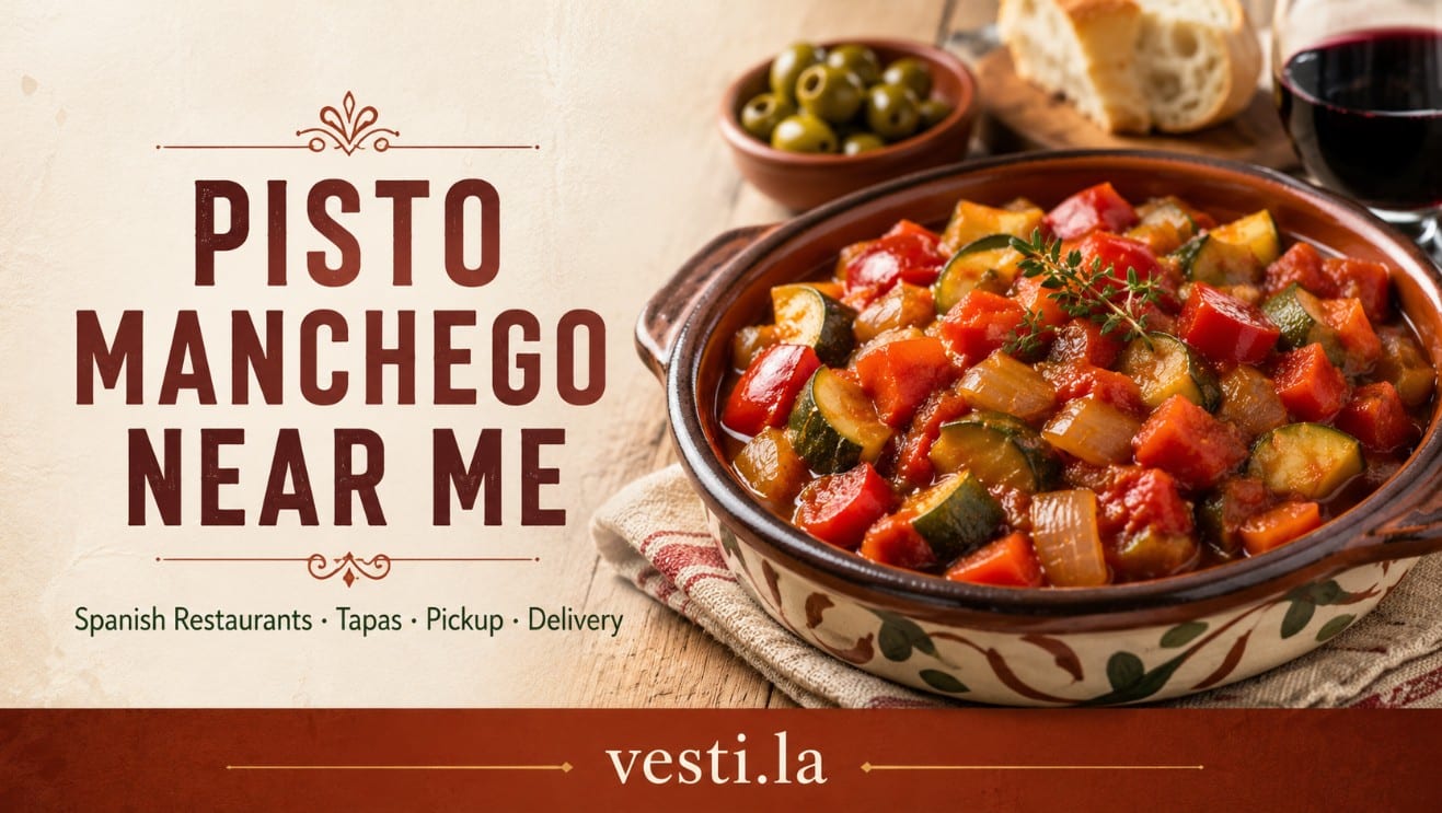 Pisto Manchego Near Me guide for Spanish restaurants, tapas, pickup and delivery