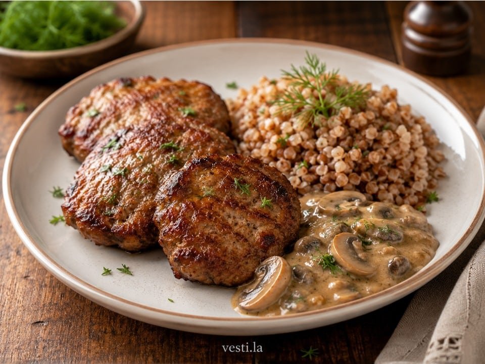 Kotlet, Kotleta, Kotlety or Kotleti: What Do These Words Mean? 9 Russian beef kotleti with buckwheat and mushroom gravy
