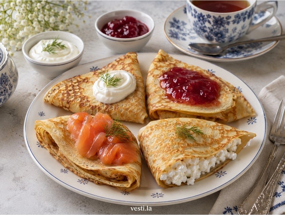 Russian Food Near Me: Restaurants, Delis, Markets and Delivery 11 Russian blini with sweet and savory toppings