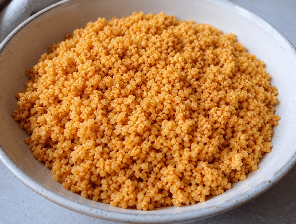 Softened fine bulgur with a fluffy texture for Turkish kisir