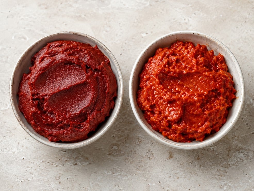 Tomato paste and red pepper paste compared for Turkish kisir
