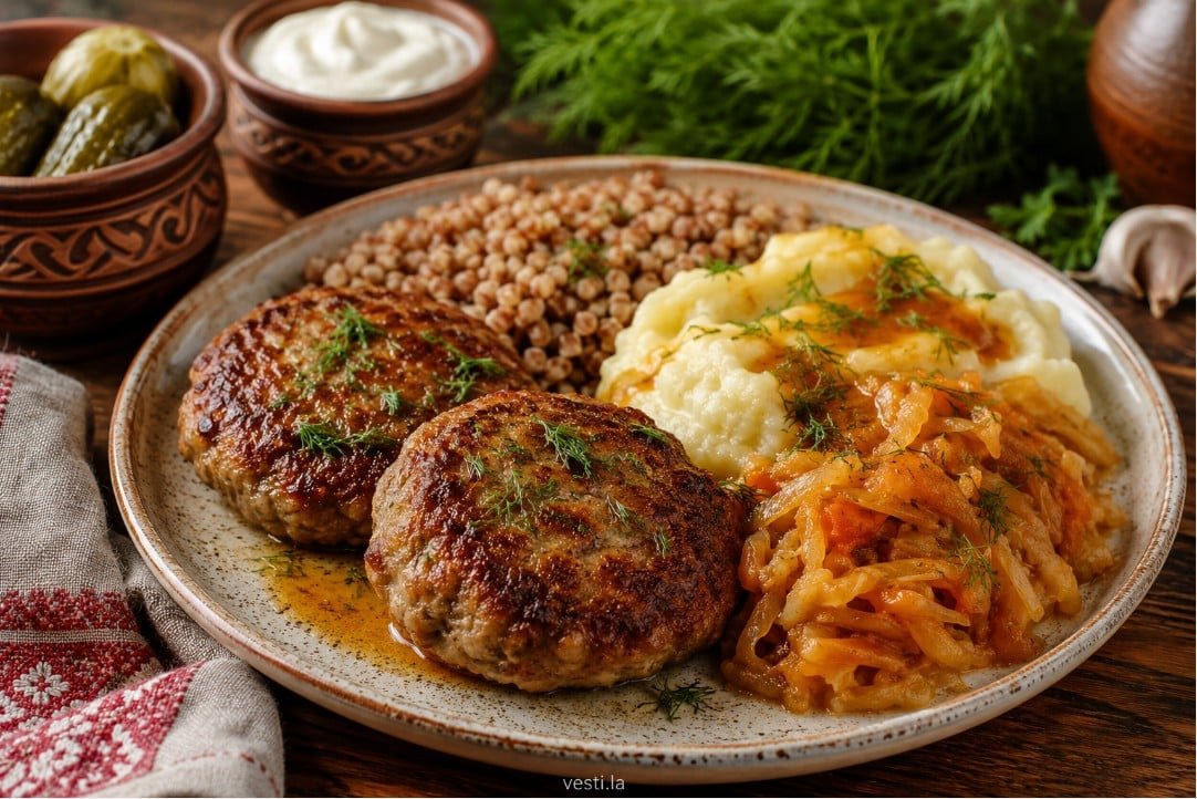 Kotlet, Kotleta, Kotlety or Kotleti: What Do These Words Mean? 4 Ukrainian kotleti in a traditional serving