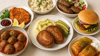 Traditional dishes from different countries showing how similar foods can have different names