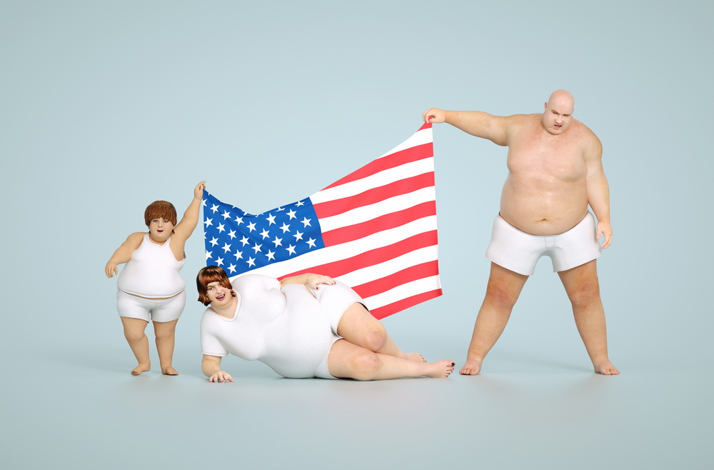 В Америке все жирные Один из самых распространенных мифов связан с полнотой американцев.