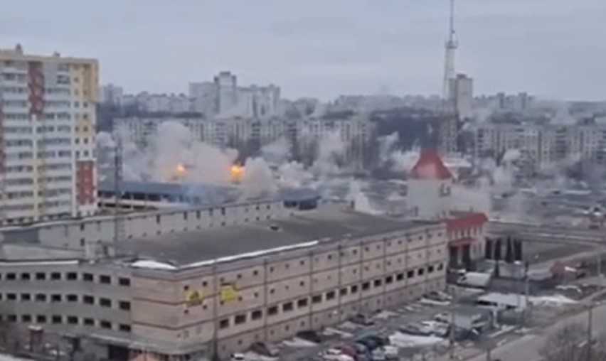 война в украине, удар градом по жилому району Харькова